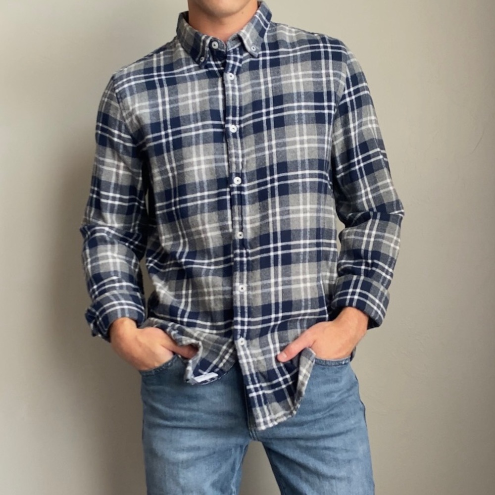 Denim & Flower Button-Down